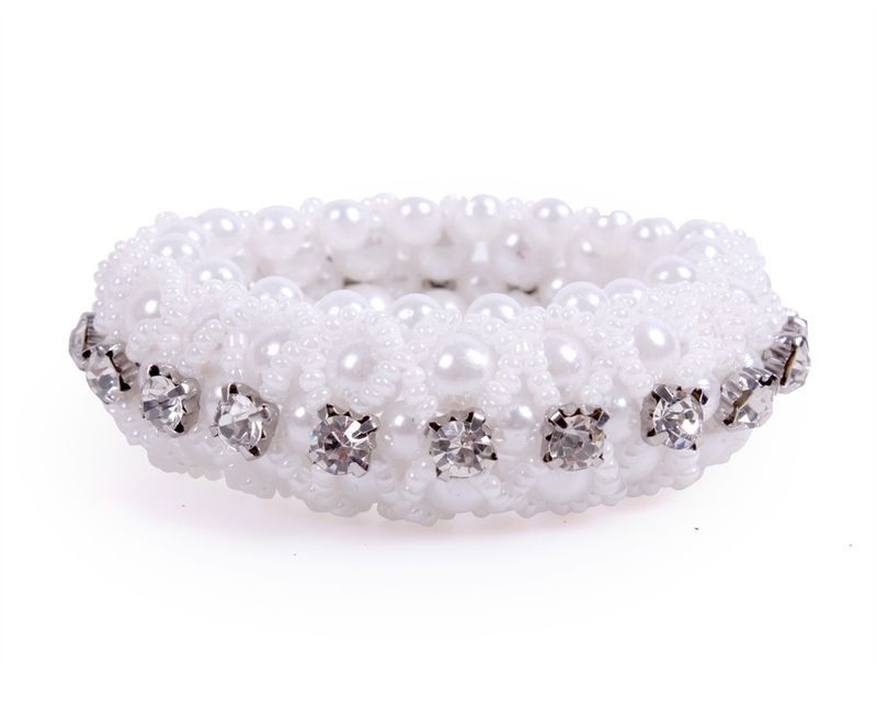 Qhp Hårstrikk scrunchie diamant